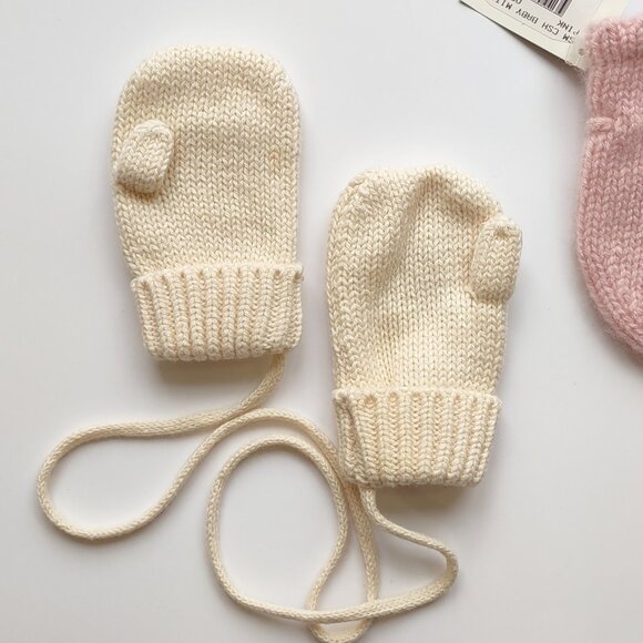 NWT Cashmere Baby Mittens & Vintage Ralph Lauren Wool Mittens 6-12 Months - Picture 9 of 12
